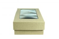 Коробка с крышкой окном 17 х 10 х 5 см, крафт, К27 - вид 4 миниатюра