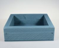 Ящик деревянный для цветов и подарков, 15 х 15 х 4,5 см, утиное яйцо - вид 1 миниатюра