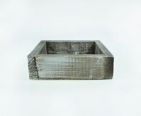 Ящик деревянный для цветов и подарков, 15 х 15 х 4,5 см, миланский орех - вид 1 миниатюра