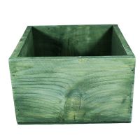 Ящик деревянный для цветов и подарков, 15 х 15 х 9,5 см, оливковый - вид 1 миниатюра
