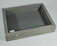 Ящик деревянный для цветов и подарков, 20 х 25 х 4,5 см, пыльный серый - вид 1 миниатюра