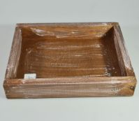 Ящик деревянный для цветов и подарков, 20 х 25 х 4,5 см, миланский орех - вид 1 миниатюра