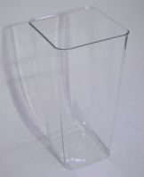 Вазон пластиковый h30 см, прозрачный, W15-19 - вид 2 миниатюра