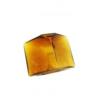 Ваза стеклянная Кубик со скошенными краями h15 х 15 х 15 см, коричневый, Z55-19 - вид 2 миниатюра