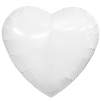 Шар фольгированный Сердце 36", пастель white Шар фольгированный Сердце 36", пастель white