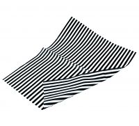 Бумага Тишью в листах Полоска 50 х 66 см, 50 шт, черный/белый, W52-3 - вид 1 миниатюра