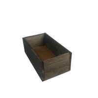 Ящик деревянный S, 25 х 13.8 х 9.2 см, темный дуб - вид 1 миниатюра
