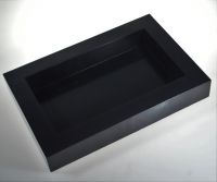 Кашпо пластиковое под кензан, 30 х 20 х 4,5 см, черный, М85-15 - вид 1 миниатюра