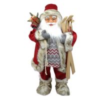 Игрушка Санта с лыжами в красном костюме h82 см, FA21-2 Игрушка Санта с лыжами в красном костюме h82 см, FA21-2