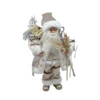 Игрушка Санта с подарками в пудровом костюме h46 см, FA21-4 Игрушка Санта с подарками в пудровом костюме h46 см, FA21-4