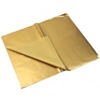 Бумага Тишью в листах 50 х 66 см, 50 шт, золото, W52-1A - вид 1 миниатюра