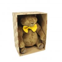 Мягкая игрушка Медведь Mr.Brown с бантом h30 см, коричневый - вид 4 миниатюра