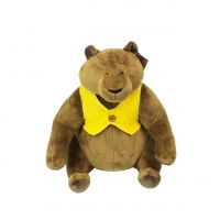 Мягкая игрушка Медведь Mr.Brown с жилетке h30 см, коричневый - вид 4 миниатюра