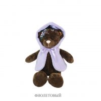 Мягкая игрушка Медведь в жилетке Bloom Collection h35 см, темно-коричневый - вид 1 миниатюра
