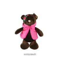 Мягкая игрушка Медведь в жилетке Bloom Collection h35 см, темно-коричневый - вид 8 миниатюра