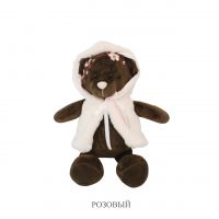 Мягкая игрушка Медведь в жилетке Bloom Collection h35 см, темно-коричневый - вид 10 миниатюра
