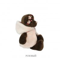 Мягкая игрушка Медведь в жилетке Bloom Collection h35 см, темно-коричневый - вид 9 миниатюра