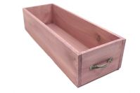 Ящик деревянный для цветов и подарков с декоративным элементом, 40 х 13,5 х 9 см, пыльный сиреневый - вид 1 миниатюра