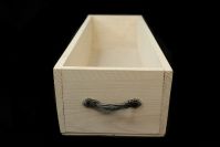 Ящик деревянный для цветов и подарков с декоративным элементом, 40 х 13,5 х 9 см, античный белый - вид 1 миниатюра