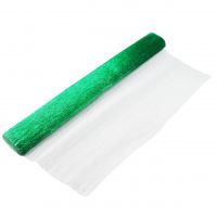 Бумага гофрированная металлик/крепированная 180 гр, 0.5 х 2.5 м, зеленый, цвет №804 - вид 1 миниатюра