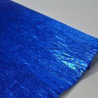 Бумага гофрированная металлик/крепированная 180 гр, 0.5 х 2.5 м, синий, цвет №805 - вид 1 миниатюра