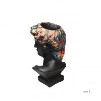 Гипсовая фигура-кашпо с покраской Давид, h18 см - вид 1 миниатюра