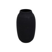 Ваза керамическая soft touch Волна d6.5 х h22 см, черный, FA32-82 Ваза керамическая soft touch Волна d6.5 х h22 см, черный, FA32-82