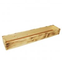 Ящик деревянный XL, 80 х 16 х 10 см, натуральный с обжигом Ящик деревянный XL, 80 х 16 х 10 см, натуральный с обжигом