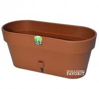 Балконный ящик с автополивом Латина 39 х 18 х 17 см, терракотовый Балконный ящик с автополивом Латина 39 х 18 х 17 см, терракотовый