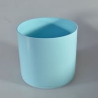 Кашпо пластиковое d7 х h6,5 см, 3 шт, голубой - вид 2 миниатюра