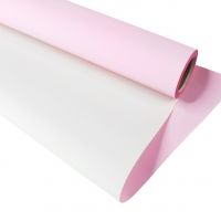 Пленка в рулоне матовая 58 см х 10 м, ярко-розовый/белый, Z11-2А - вид 1 миниатюра