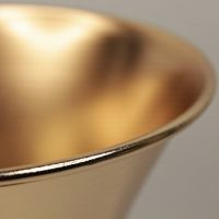 Ваза металлическая Кубок, h37 см, золото, W83-28 - вид 3 миниатюра