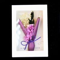 Букет декоративный из сухоцветов и стабилизированных цветов с открыткой 14 см, Z14-2 - вид 11 миниатюра