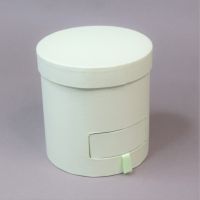 Коробка цилиндр с выдвижным ящиком, d13 х h14,5 см, лайм, Z20-19 - вид 1 миниатюра