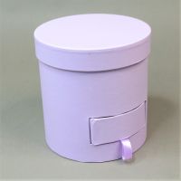 Коробка цилиндр с выдвижным ящиком, d13 х h14,5 см, лавандовый, Z20-19 - вид 1 миниатюра