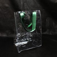 Флористическая сумка прозрачная с текстильными ручками, h35 х 25 х 15 см, пластик, Z51-6 Флористическая сумка прозрачная с текстильными ручками, h35 х 25 х 15 см, пластик, Z51-6
