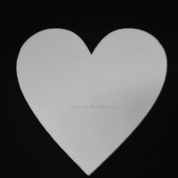 Сердце плоское из пенопласта, d35 см - вид 1 миниатюра
