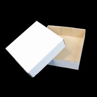 Коробка с крышкой, 12 х 12 х 4 см, белый, К32 - вид 1 миниатюра