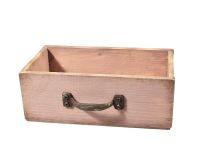 Ящик деревянный для цветов и подарков с декоративным элементом, 25 х 13,5 х 9,5 см, пыльная роза, Д1 - вид 1 миниатюра