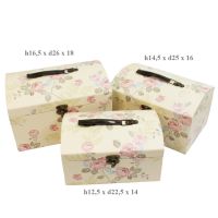 Коробка сундук Цветущие Розы, набор из 3 шт, Z25-7 - вид 3 миниатюра