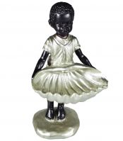 Фигурка Мальчик с ракушкой 20 см, полистоун, серебро, W64-4 - вид 1 миниатюра