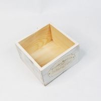 Ящик деревянный для цветов и подарков 15 х 15 х 9 см, в ассортименте - вид 4 миниатюра