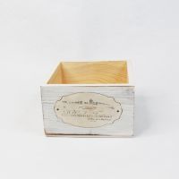 Ящик деревянный для цветов и подарков 15 х 15 х 9 см, в ассортименте - вид 5 миниатюра