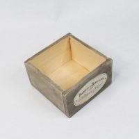 Ящик деревянный для цветов и подарков 15 х 15 х 9 см, в ассортименте - вид 2 миниатюра