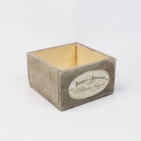 Ящик деревянный для цветов и подарков 15 х 15 х 9 см, в ассортименте - вид 1 миниатюра