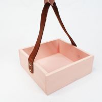 Ящик деревянный для цветов и подарков с надписью 25 х 25 х 7,5 см, в ассортименте - вид 3 миниатюра