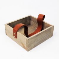 Ящик деревянный для цветов и подарков с надписью 25 х 25 х 7,5 см, в ассортименте - вид 1 миниатюра