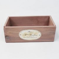 Ящик деревянный для цветов и подарков с надписью 25 х 13,5 х 9 см, в ассортименте - вид 4 миниатюра