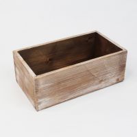 Ящик деревянный для цветов и подарков 25 х 13,5 х 9 см, в ассортименте - вид 2 миниатюра