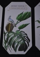 Комплект картин из 3 шт, кожзам, дизайн Ботаника, W105-2 - вид 5 миниатюра